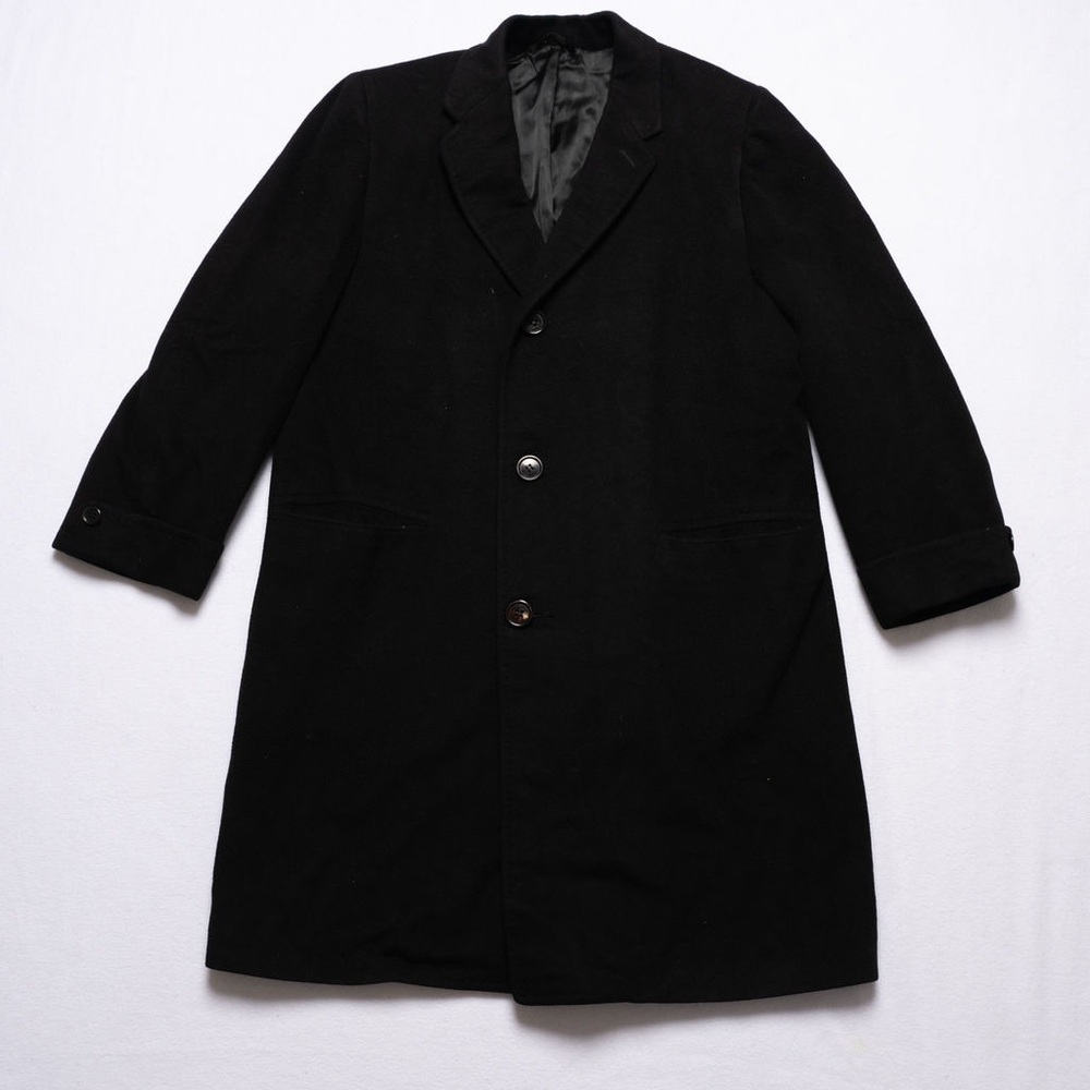 VTG Frankenberger’s Charleston 100% Cashmere Men’s Large 3-Button Black Coat